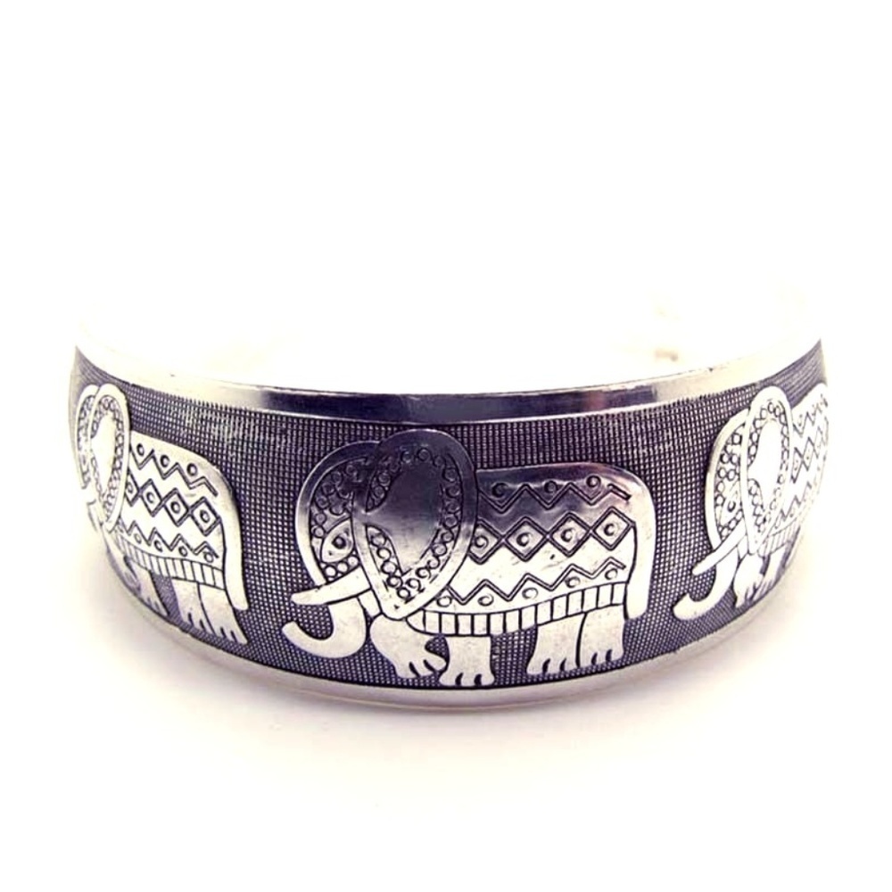 Elephant Tibetan Cuff Bracelet - Picture 1 of 2